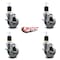 Service Caster 4'' Semi Steel Swivel 1-7/8'' Expanding Stem Caster Set with Brake, 4PK SCC-EX20S414-SSS-TLB-178-4 - alternate 2